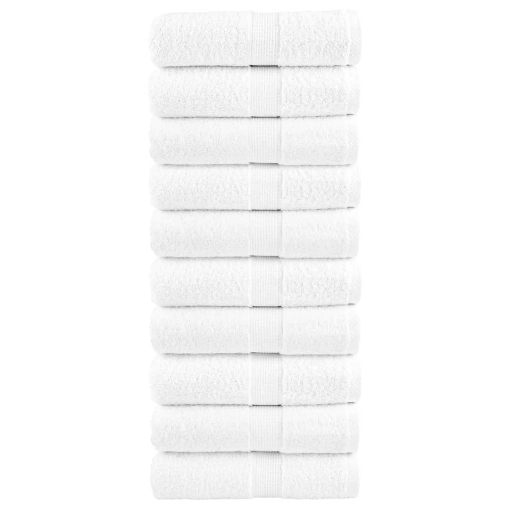 Serviettes éponge de qualité supérieure SOLUND 10 pcs Blanc 30x30 cm 600 g/m²