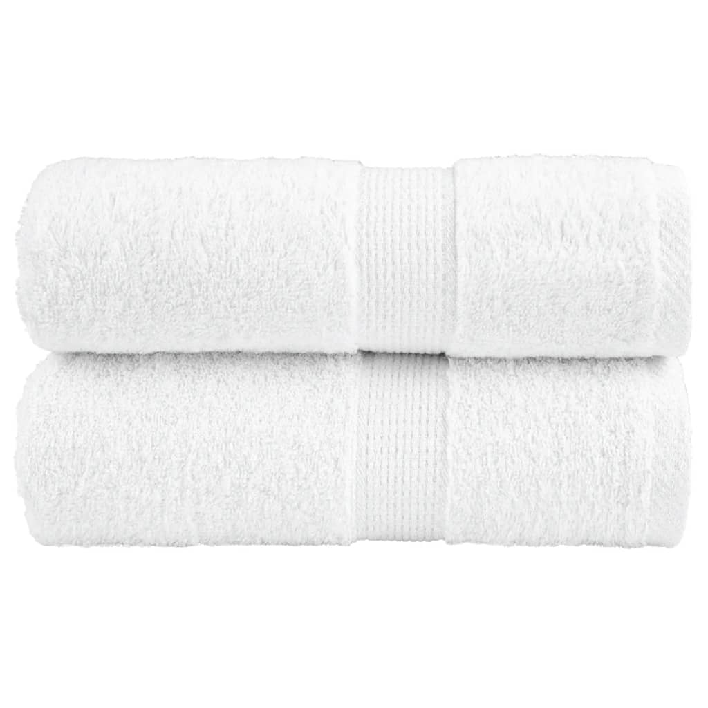 Serviettes invité de qualité supérieure SOLUND 2 pièces Blanc 30x50 cm 600 g/m²