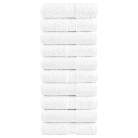 Premium Gästetücher SOLUND 10 Stk. Weiß 30x50 cm 600 g/m²