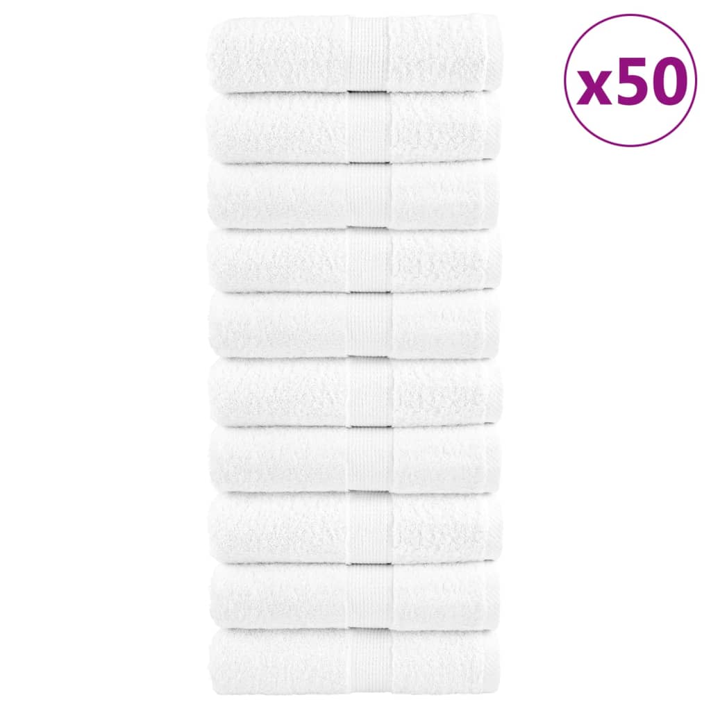 Premium Guest Towels SOLUND 50 pcs. White 30x50 cm 600 g/m²