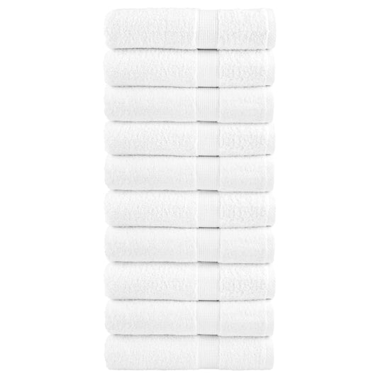 Premium Handtücher SOLUND 10 Stk. Weiß 50x100 cm 600 g/m²