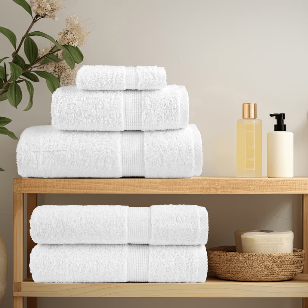 Premium Duschtücher SOLUND 2 Stk. Weiß 70x140 cm 600 g/m²