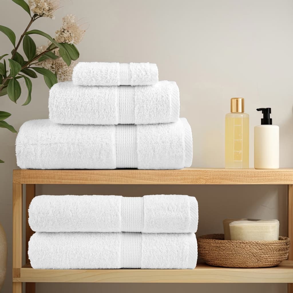 Premium Duschtücher SOLUND 4 Stk. Weiß 70x140 cm 600 g/m²
