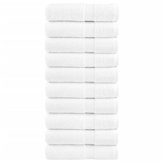 Premium Badetücher SOLUND 10 Stk. Weiß 100x150 cm 600 g/m²