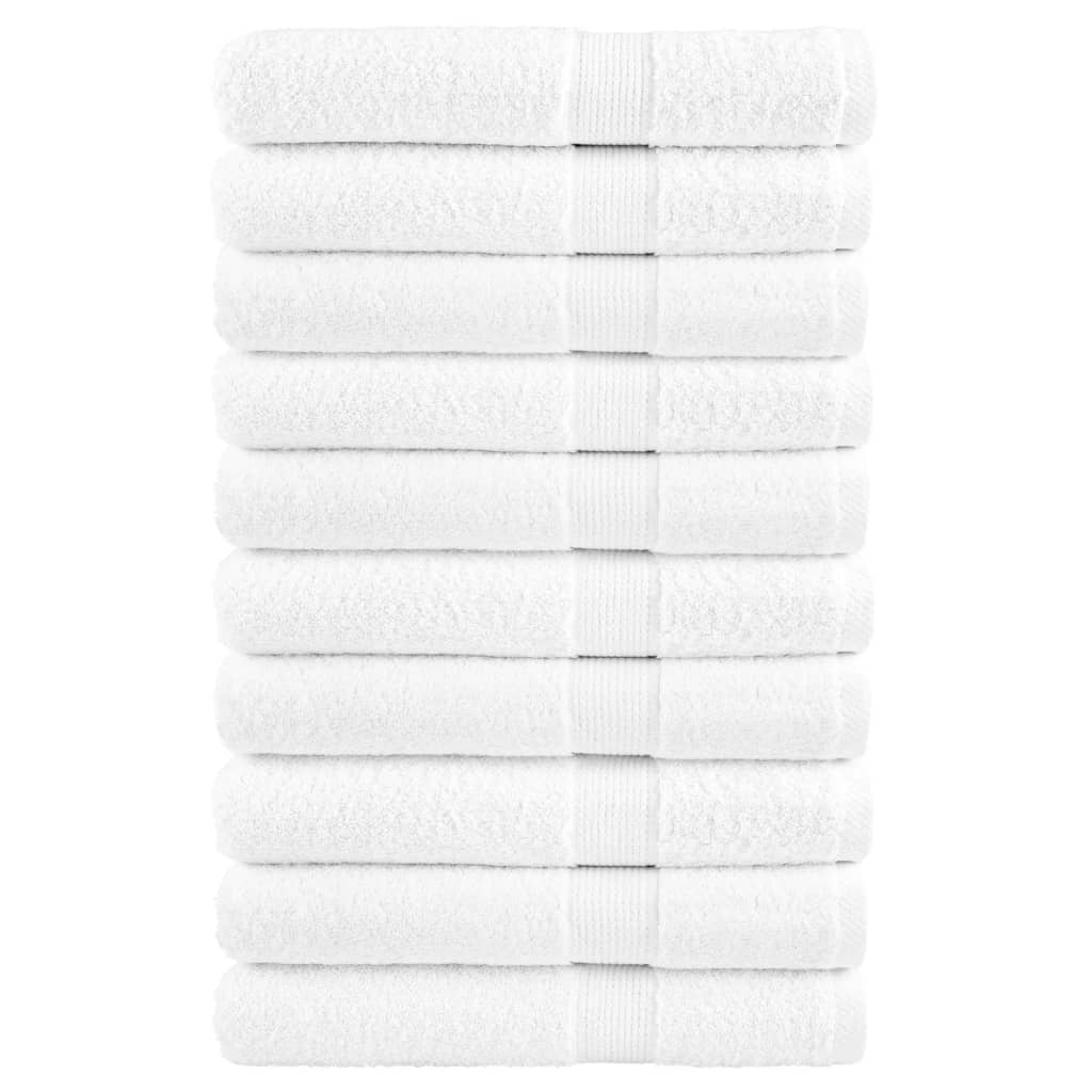 Premium Sauna Towels SOLUND 10 Pcs. White 80x200 cm 600 g/m²