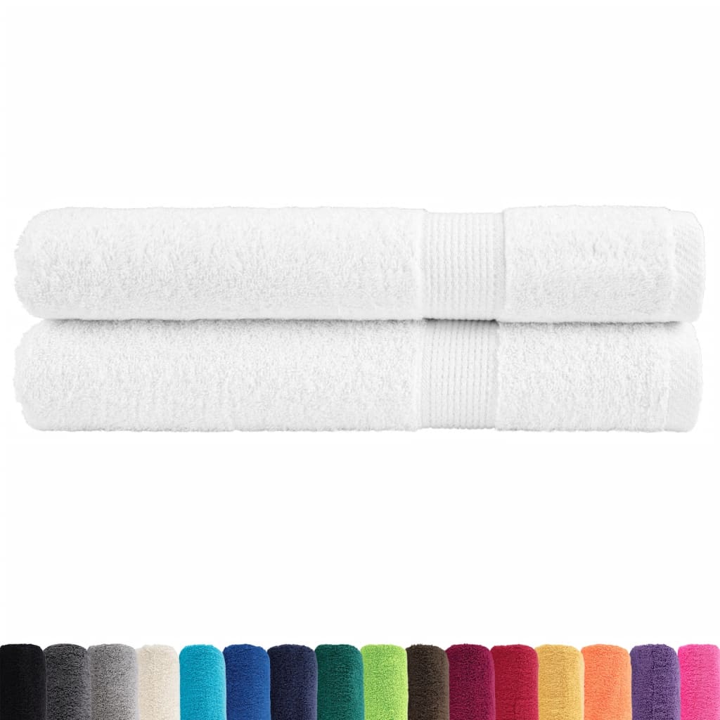 Premium Towels SOLUND 2 pcs. White 100x200 cm 600 gsm