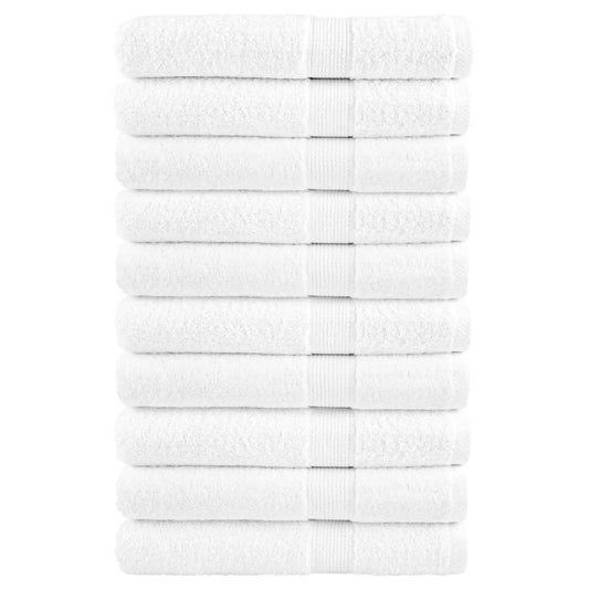 Premium Handtücher SOLUND 10 Stk. Weiß 100x200 cm 600 g/m²