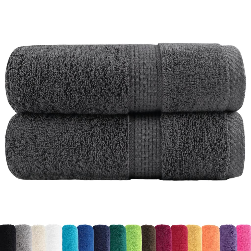 Serviettes de toilette premium SOLUND 2 p. Anthracite 30x30 cm 600 g/m²