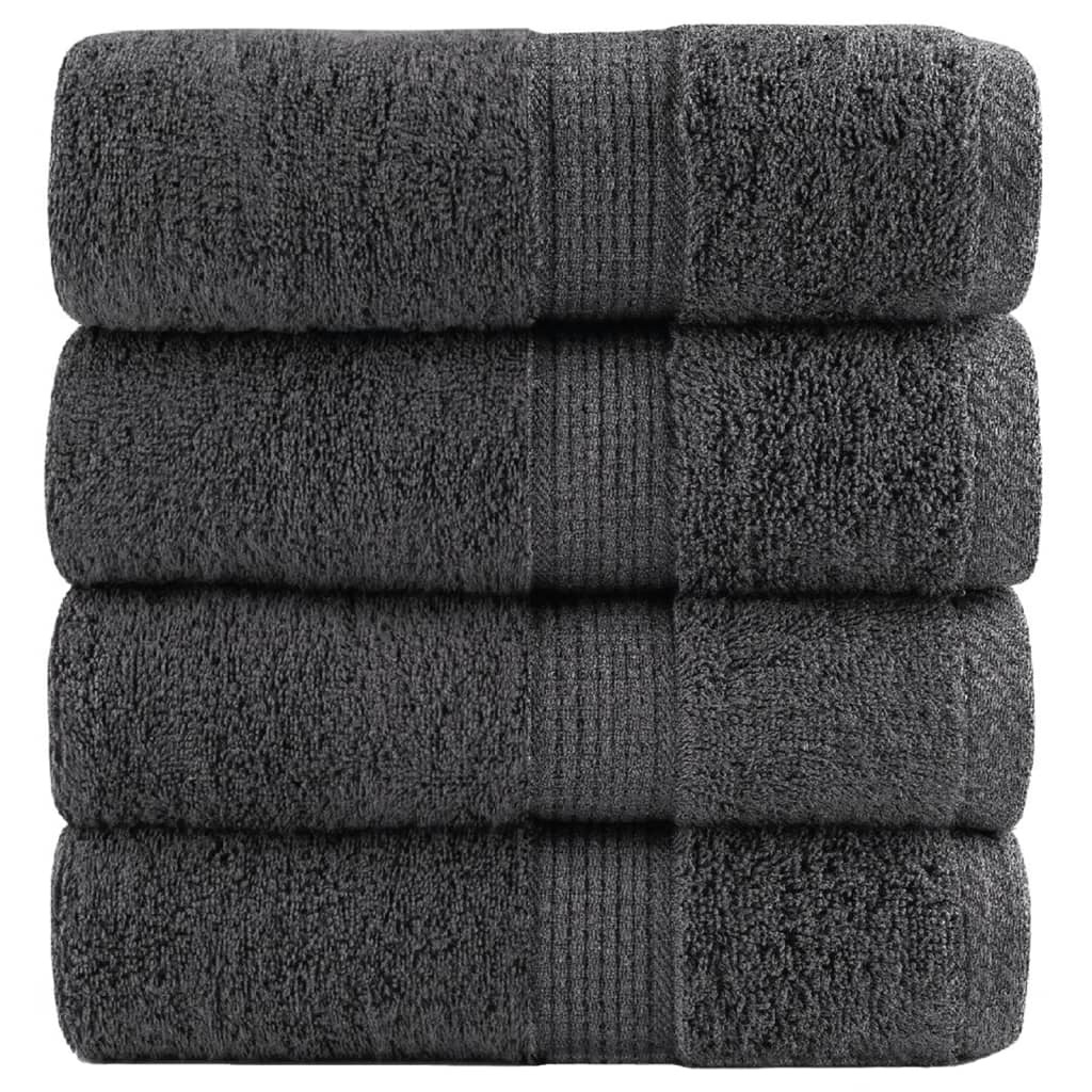 Premium Washcloths SOLUND 4 pcs. Anthracite 30x30 cm 600 g/m²