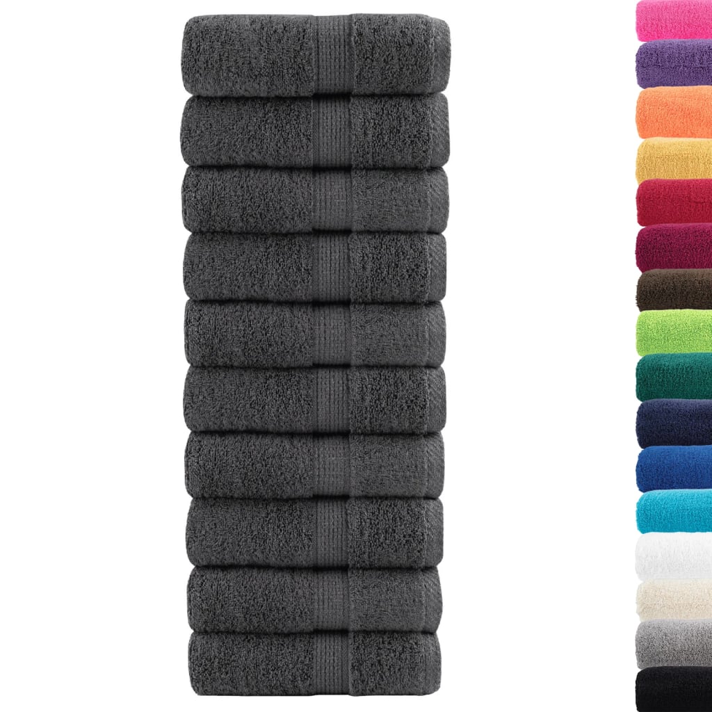 Premium-Waschtücher SOLUND 10 Stk. Anthrazit 30x30 cm 600 g/m²