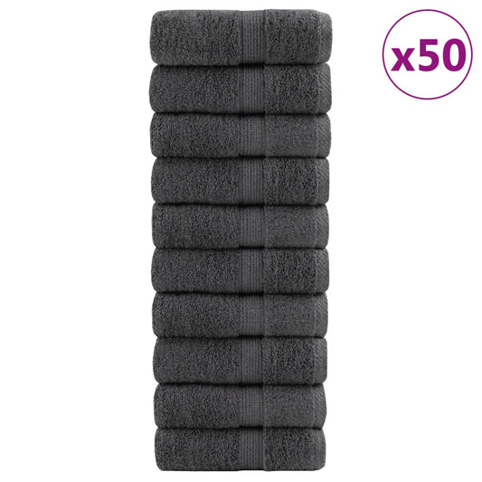 Premium Washcloths SOLUND 50 pcs Anthracite 30x30 cm 600 gsm