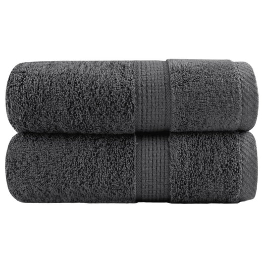 Premium Gästetücher SOLUND 2 Stk. Anthrazit 30x50 cm 600 g/m²