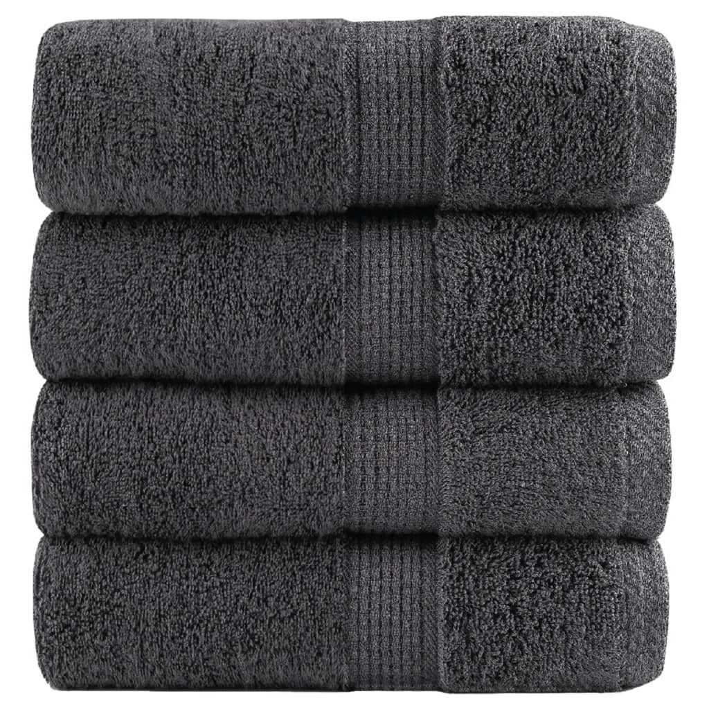 Premium Guest Towels SOLUND 4 pcs. Anthracite 30x50 cm 600 gsm