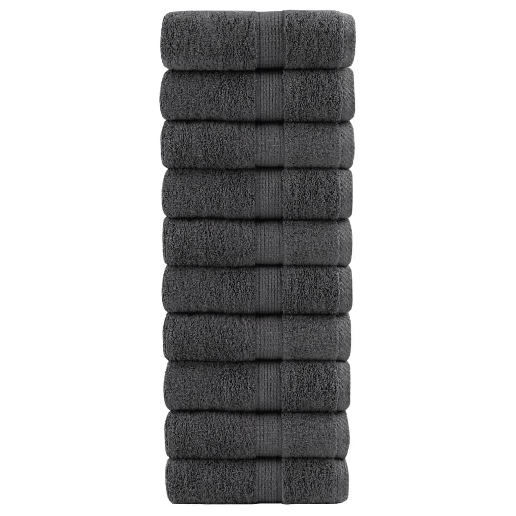 Premium Guest Towels SOLUND 10 pcs. Anthracite 30x50 cm 600 g/m²