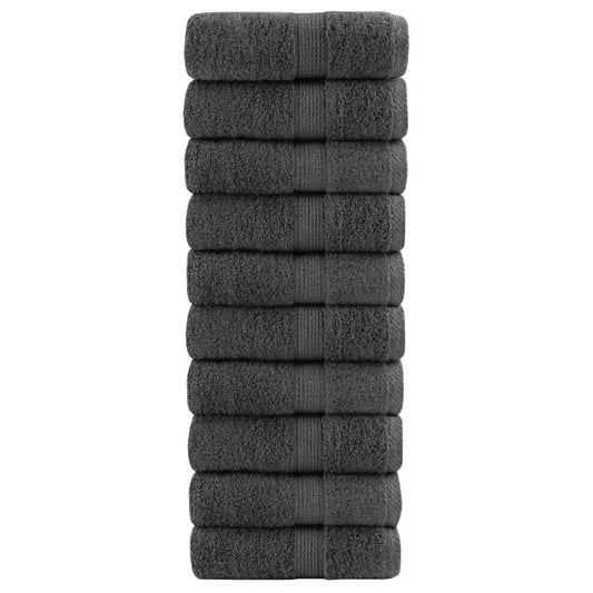 Premium Gästetücher SOLUND 10 Stk. Anthrazit 30x50 cm 600 g/m²