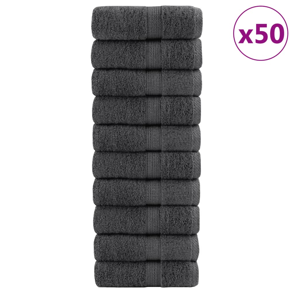 Serviettes d'invités Premium SOLUND 50 p. Anthracite 30x50 cm 600 g/m²