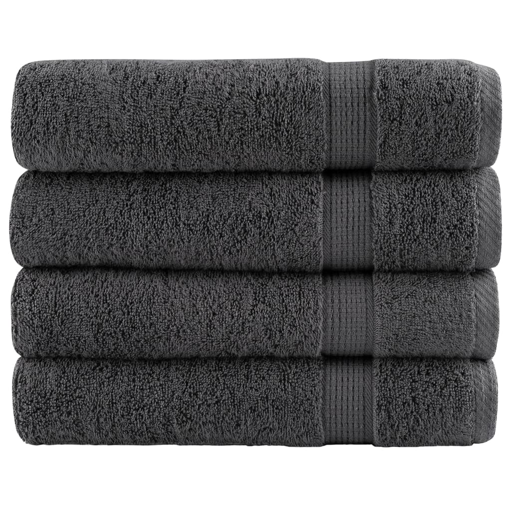 Premium Handtücher SOLUND 4 Stk. Anthrazit 50x100 cm 600 g/m²