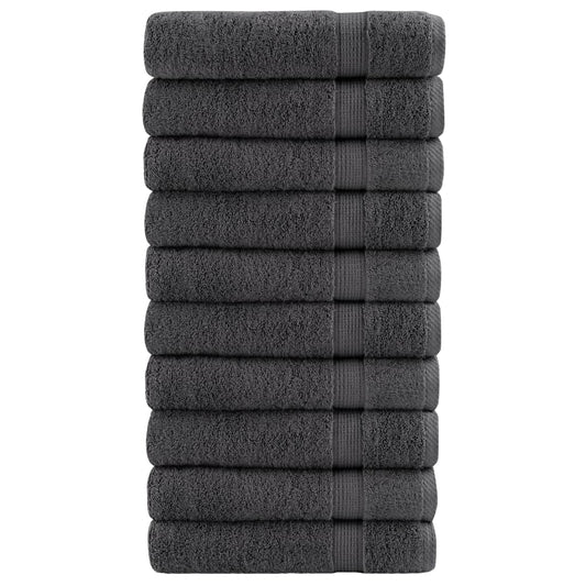 Premium Handtücher SOLUND 10 Stk. Anthrazit 50x100 cm 600 g/m²