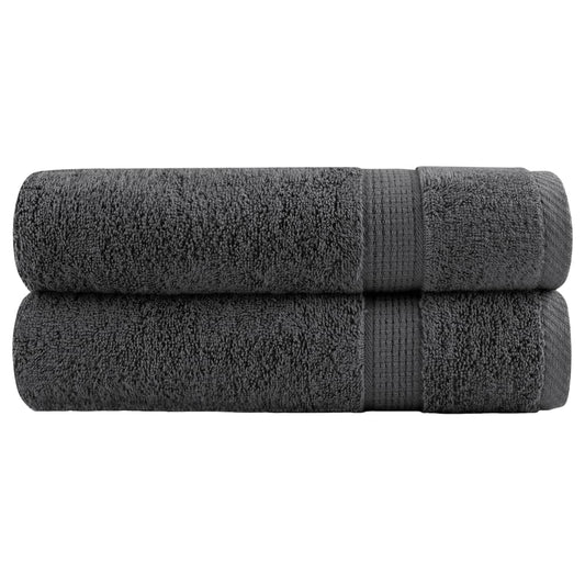 Premium Duschtücher SOLUND 2 Stk. Anthrazit 70x140 cm 600 g/m²