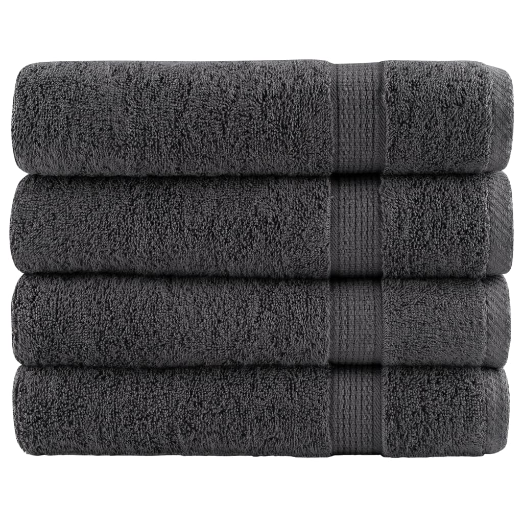 Premium Shower Towels SOLUND 4 pcs. Anthracite 70x140 cm 600 g/m²