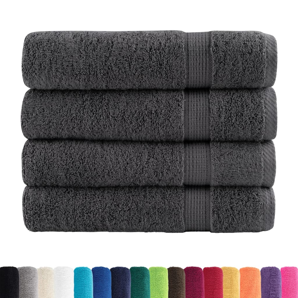 Premium Shower Towels SOLUND 4 pcs. Anthracite 70x140 cm 600 g/m²
