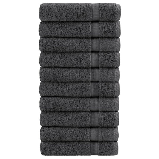 Premium Duschtücher SOLUND 10 Stk. Anthrazit 70x140 cm 600 g/m²