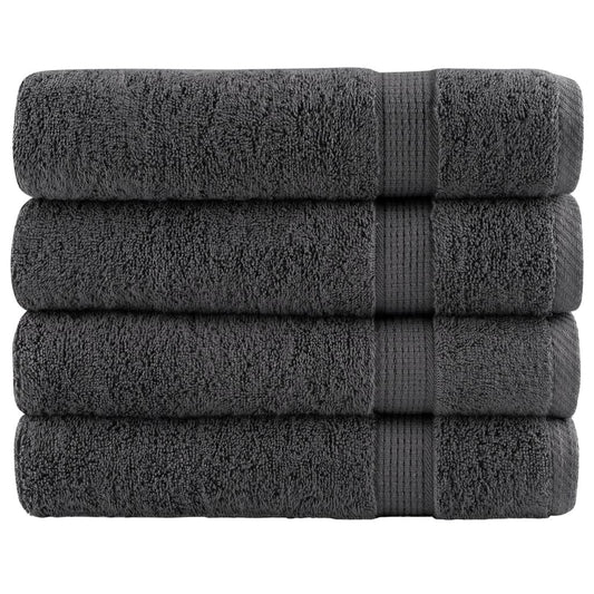 Premium Badetücher SOLUND 4 Stk. Anthrazit 100x150 cm 600 g/m²