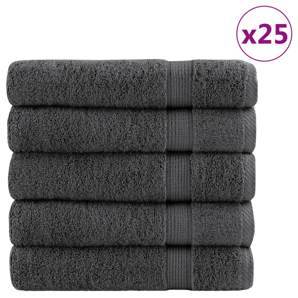 Serviettes de bain premium SOLUND 50 pcs Anthracite 100x150 cm 600 g/m²