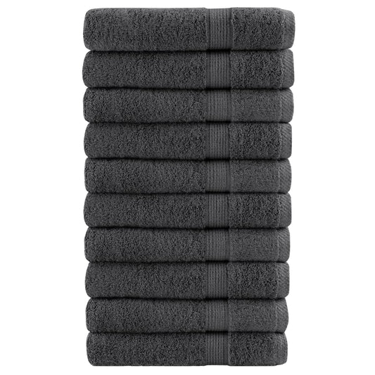 Premium Saunatücher SOLUND 10 Stk. Anthrazit 80x200 cm 600 g/m²