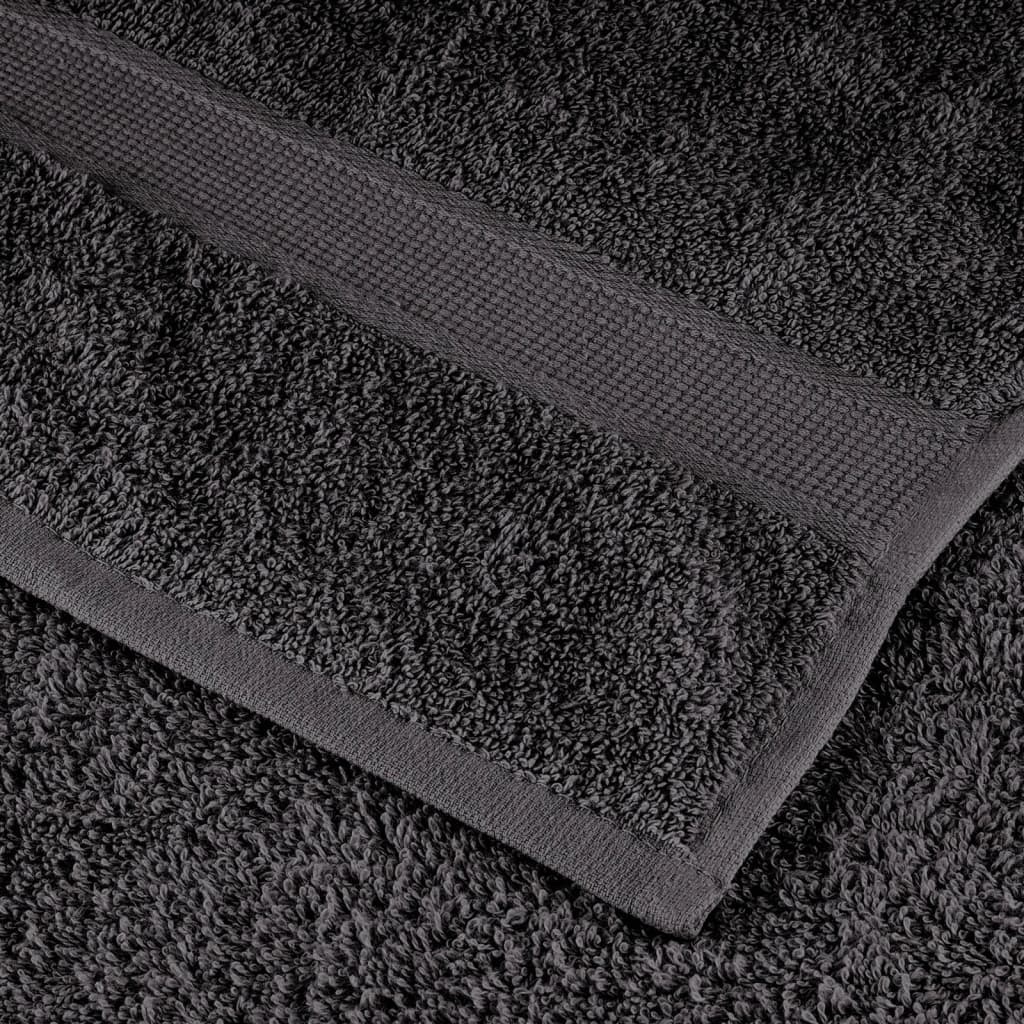 Premium Saunatücher SOLUND 10 Stk. Anthrazit 80x200 cm 600 g/m²