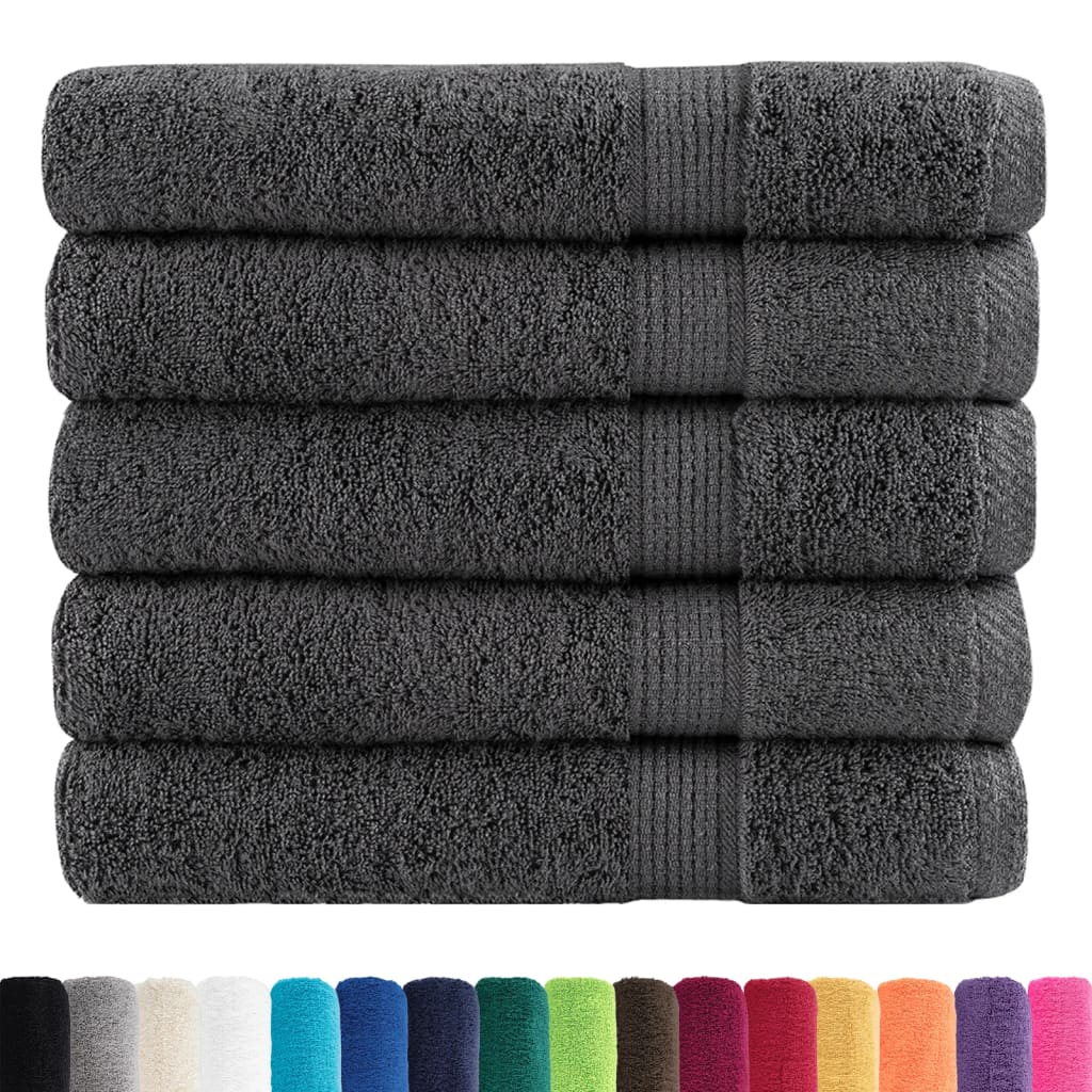 Premium Saunatücher SOLUND 50 Stk. Anthrazit 80x200 cm 600 g/m²