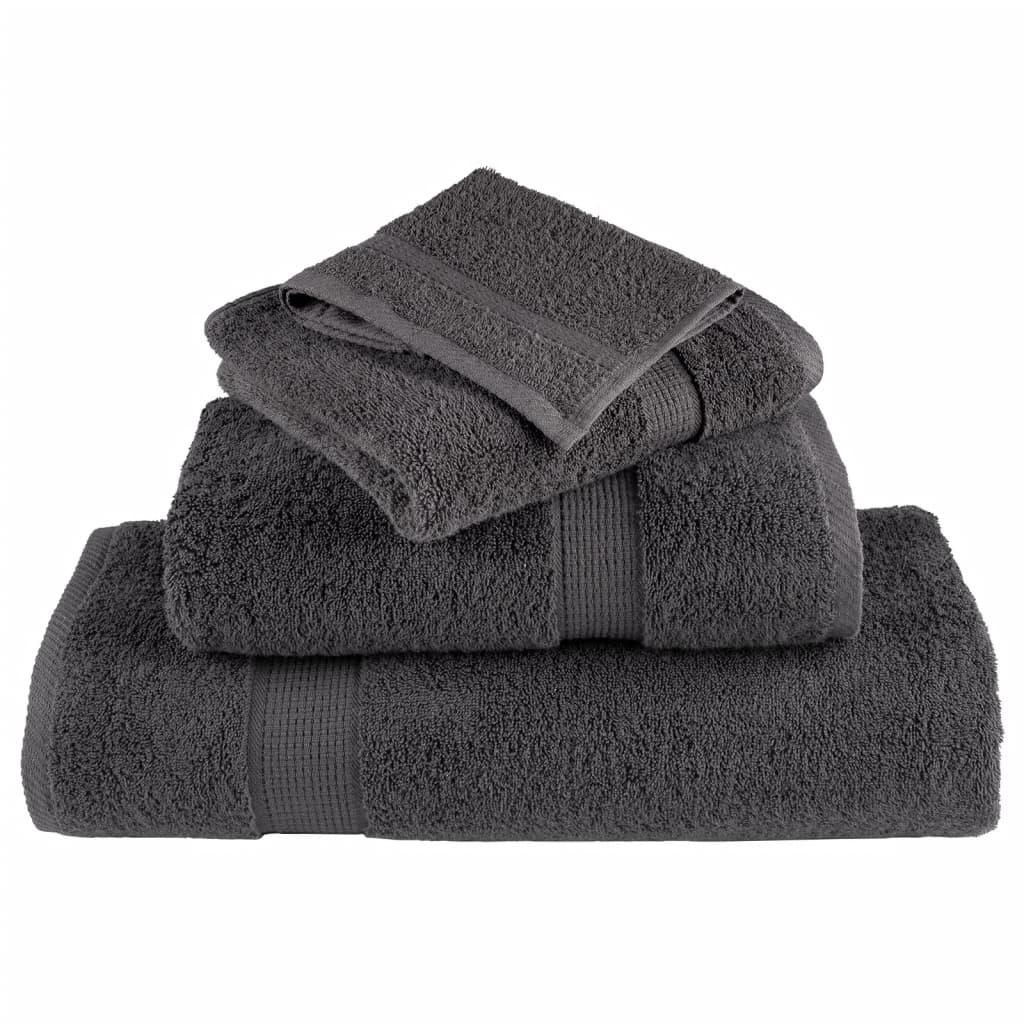Premium Saunatücher SOLUND 50 Stk. Anthrazit 80x200 cm 600 g/m²