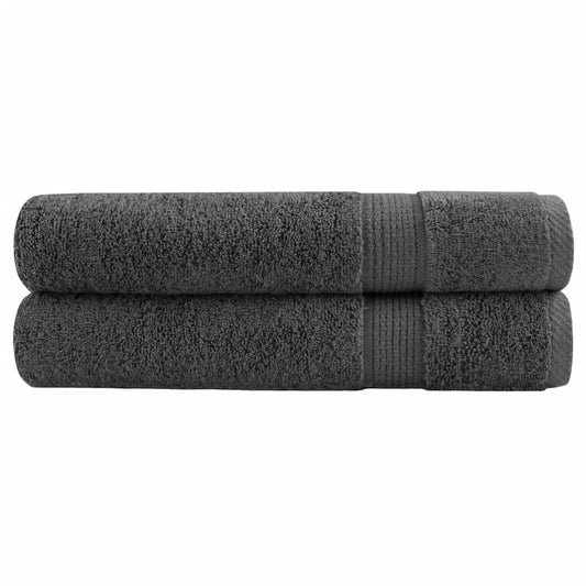 Premium Handtücher SOLUND 2 Stk. Anthrazit 100x200 cm 600 g/m²