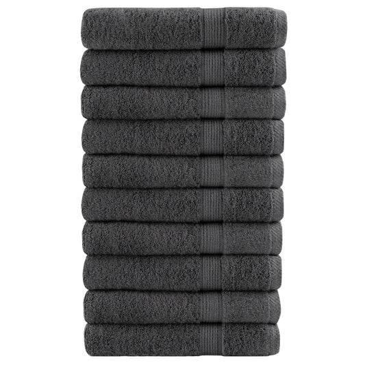 Premium Handtücher SOLUND 10 Stk. Anthrazit 100x200 cm 600 g/m²