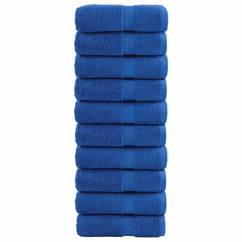 Serviettes de toilette premium SOLUND 10 pcs bleu 30x30 cm 600 g/m²