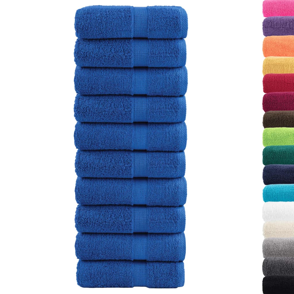 Serviettes de toilette premium SOLUND 10 pcs bleu 30x30 cm 600 g/m²