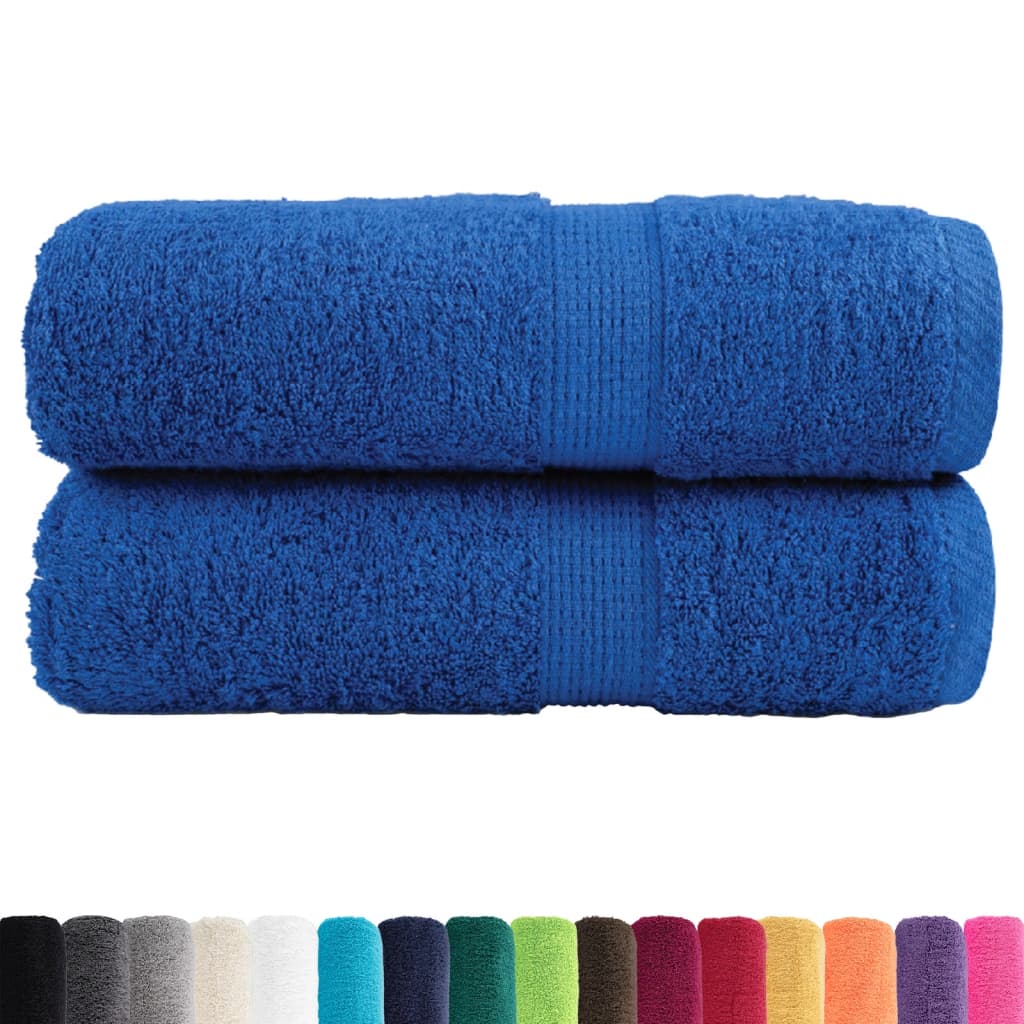 Serviettes invités Premium SOLUND 2 pces Bleu 30x50 cm 600 g/m²