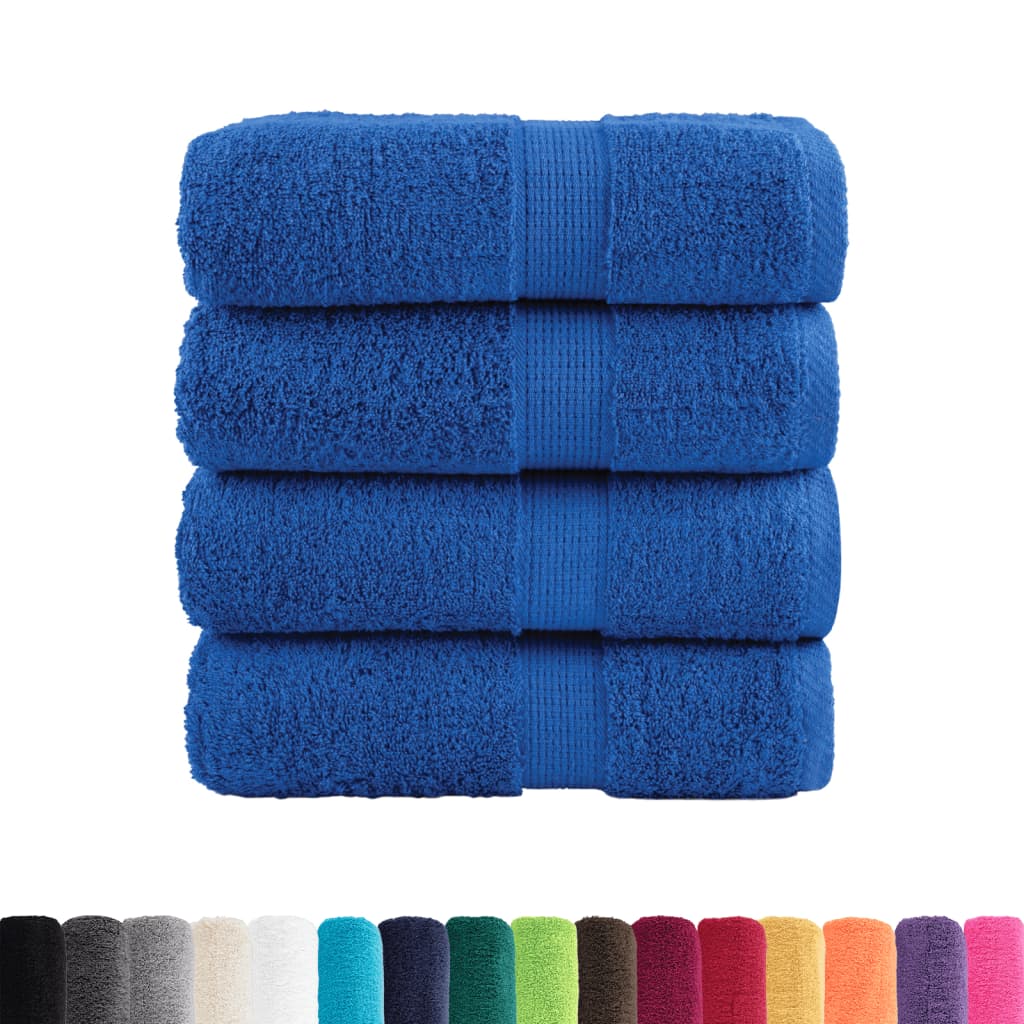 Serviettes d'invités premium SOLUND 4 pcs Bleues 30x50 cm 600 g/m²