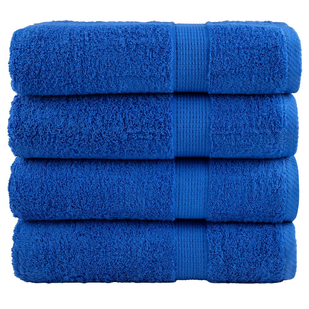 Premium Handtücher SOLUND 4 Stk. Blau 50x100 cm 600 g/m²