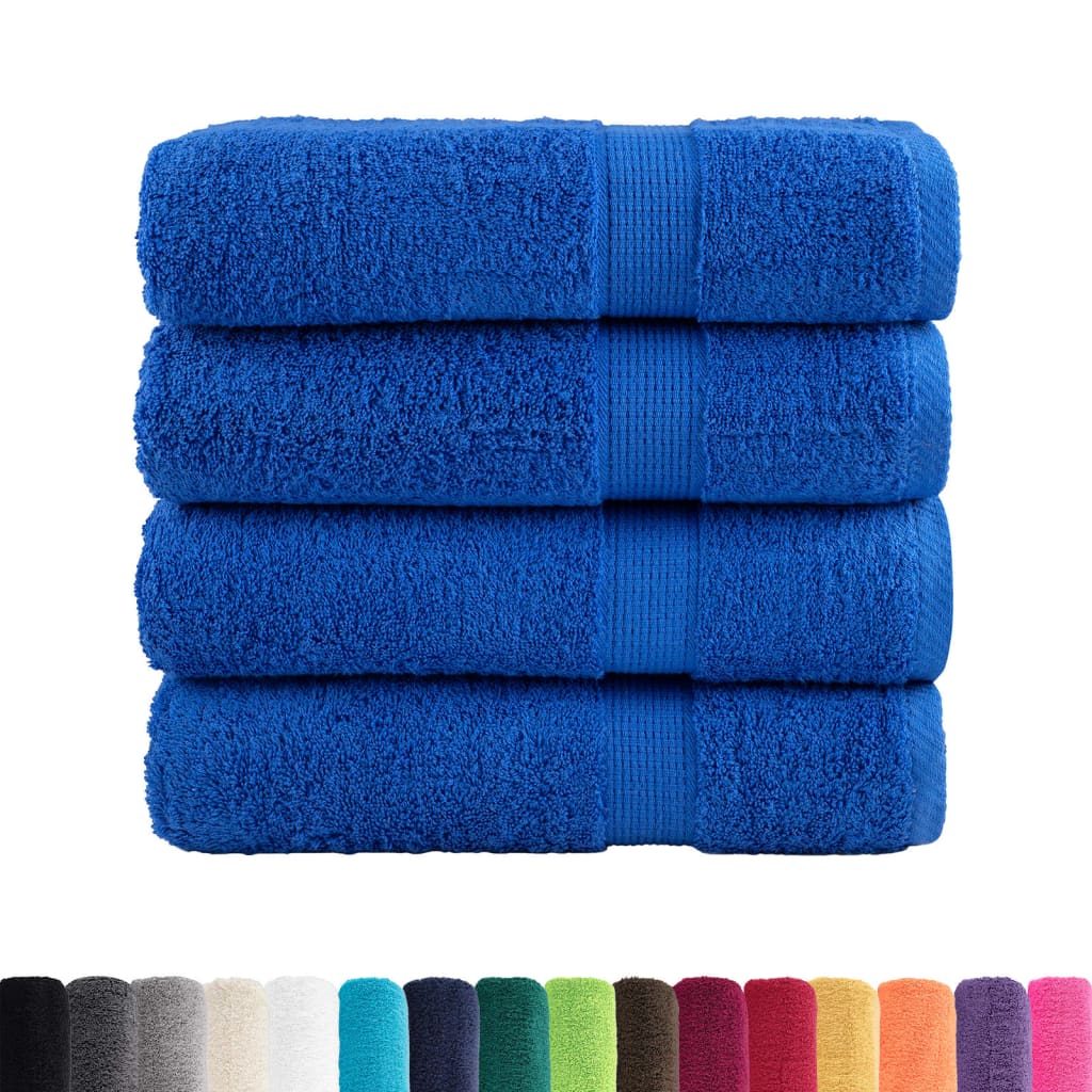 Premium Duschtücher SOLUND 4 Stk. Blau 70x140 cm 600 g/m²