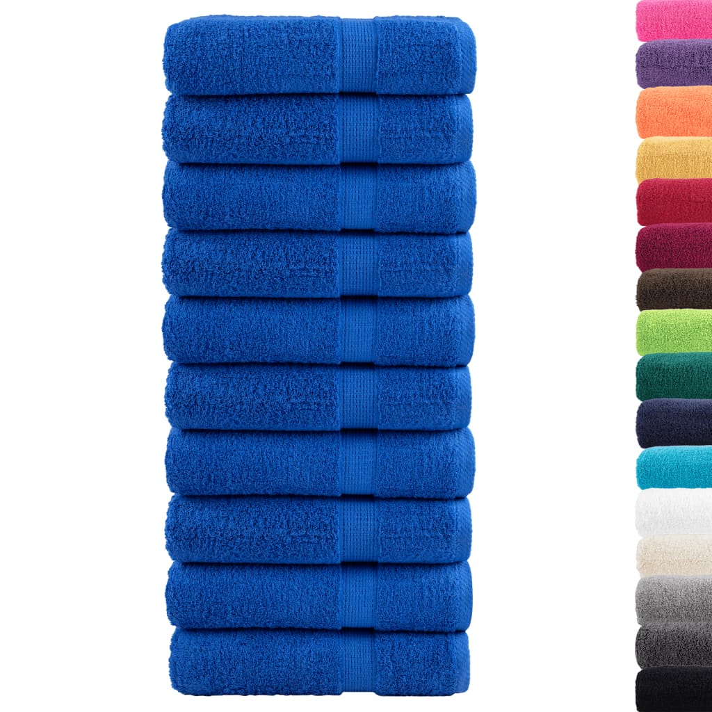 Serviettes de douche Premium SOLUND 10 pcs Bleu 70x140 cm 600 g/m²