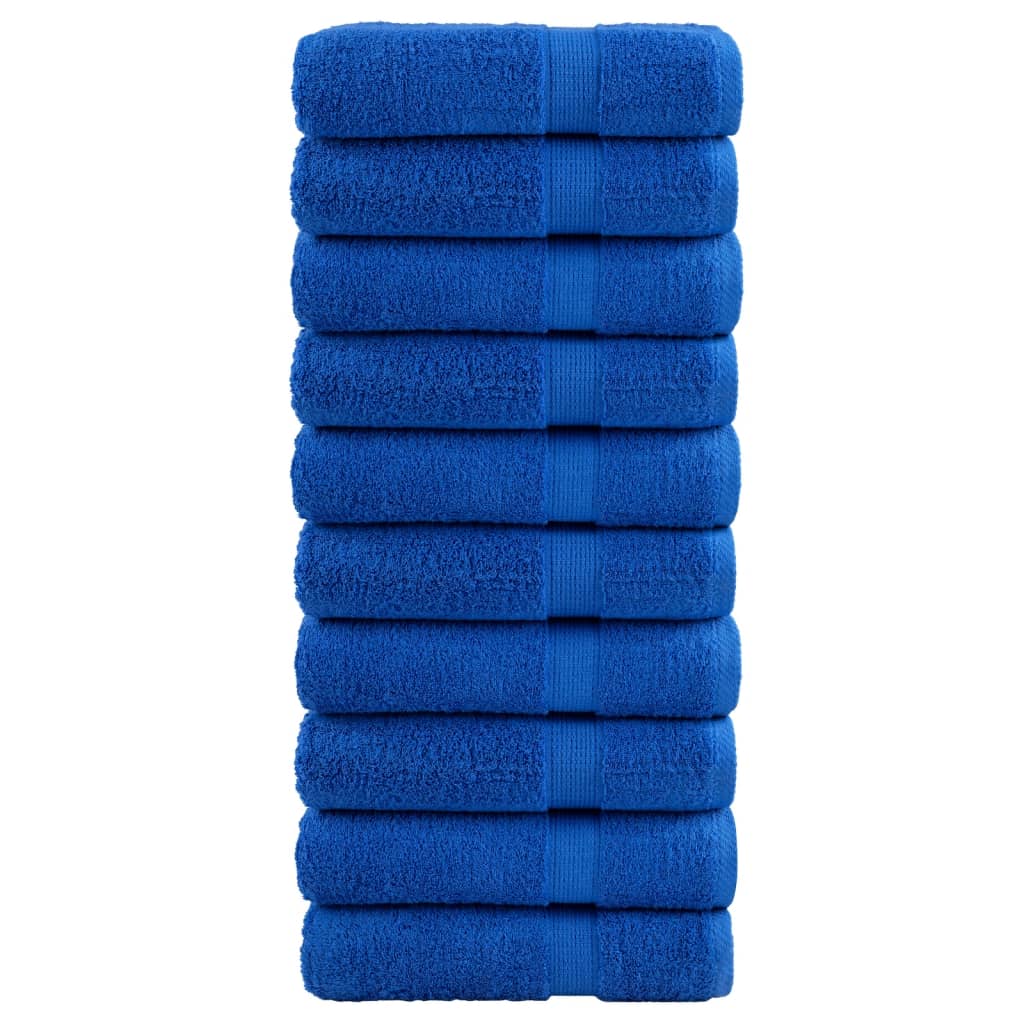 Serviettes de bain premium SOLUND 10 pcs Bleu 100x150 cm 600 g/m²