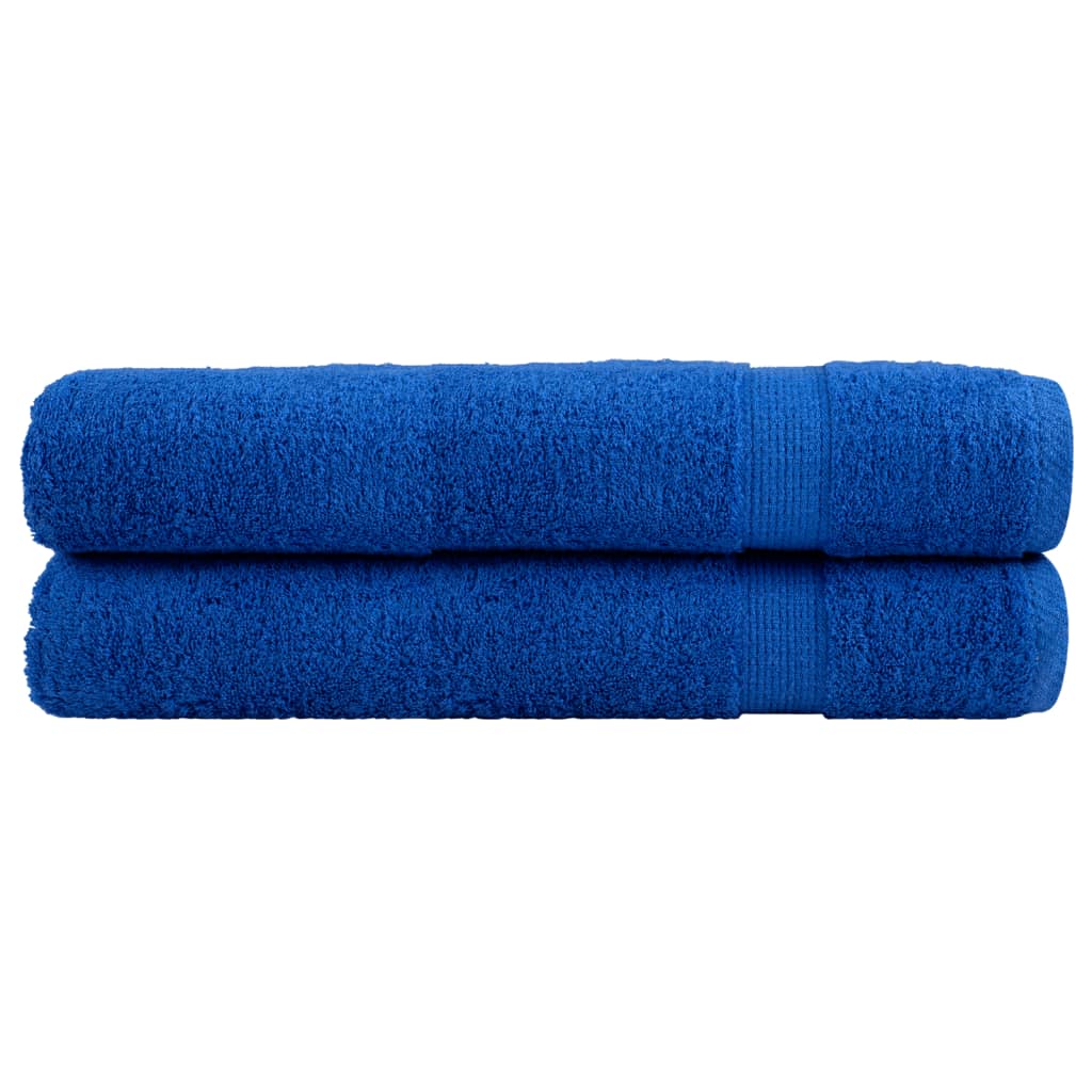 Serviettes de sauna premium SOLUND 2 pièces bleues 80x200 cm 600 g/m²