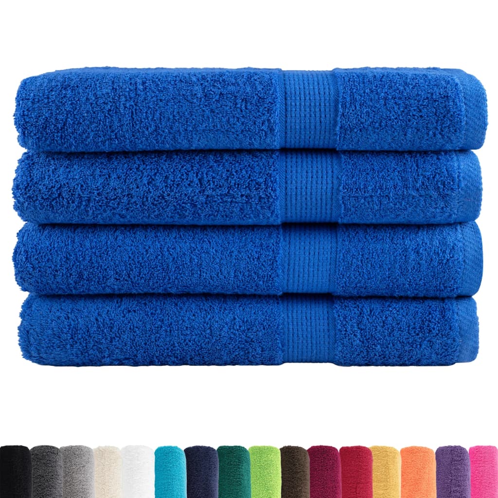 Premium Saunatücher SOLUND 4 Stk. Blau 80x200 cm 600 g/m²