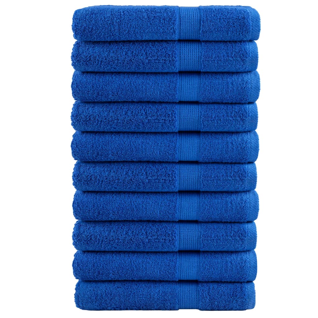 Serviettes de sauna premium SOLUND 10 pcs Bleu 80x200 cm 600 g/m²
