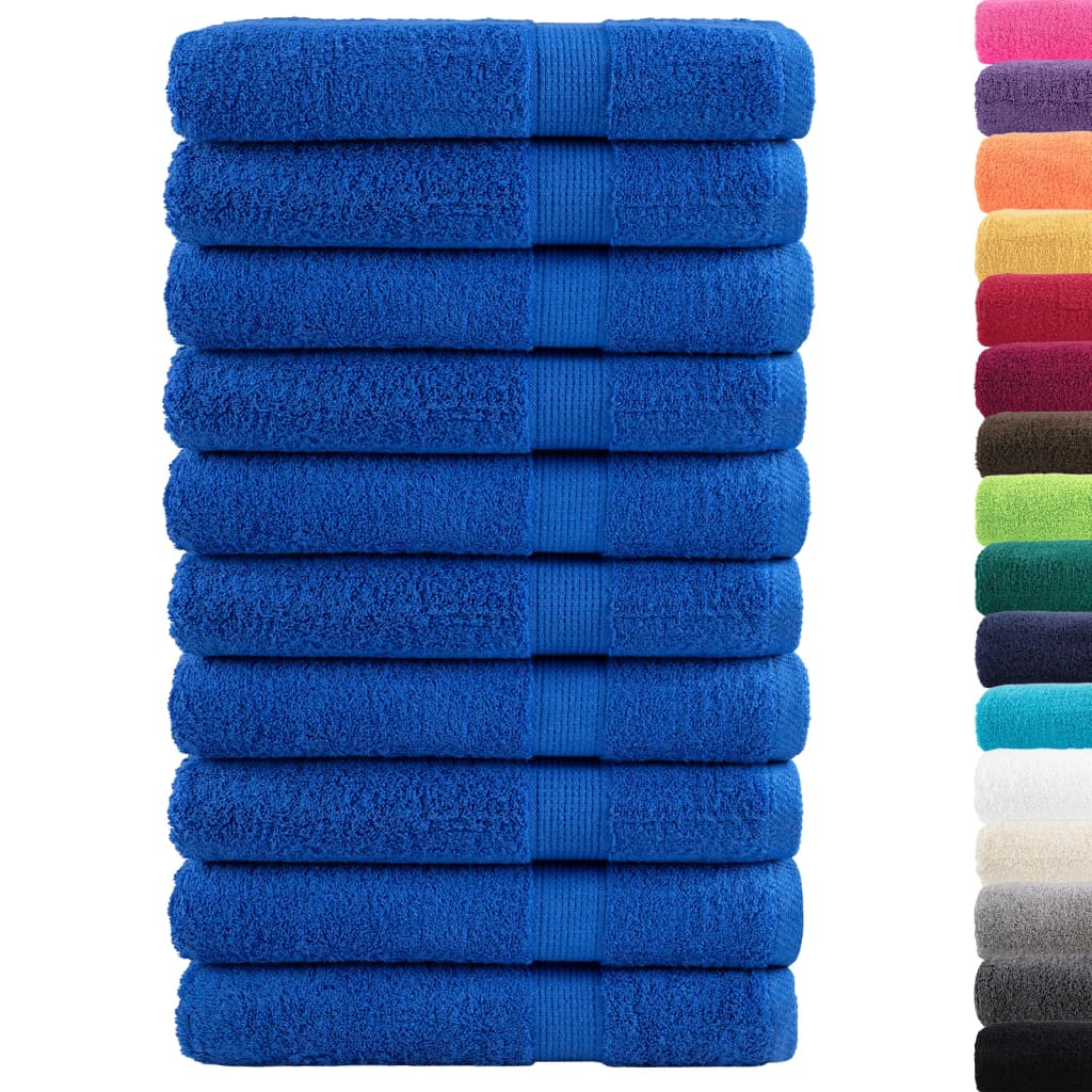 Serviettes de sauna premium SOLUND 10 pcs Bleu 80x200 cm 600 g/m²