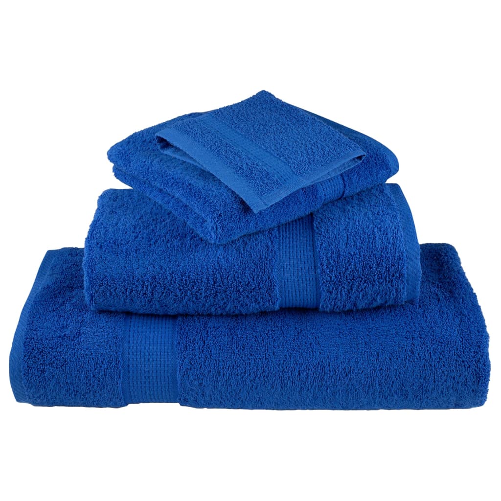 Premium Handtücher SOLUND 4 Stk. Blau 100x200 cm 600 g/m²