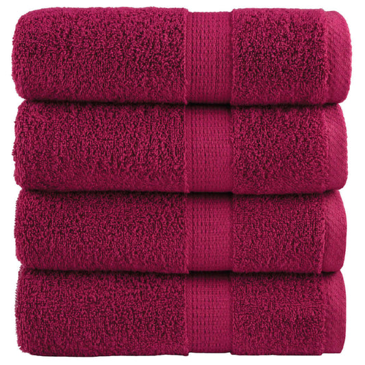 SOLUND Premium Washcloths 4 pcs. Bordeaux 30x30 cm 600 gsm