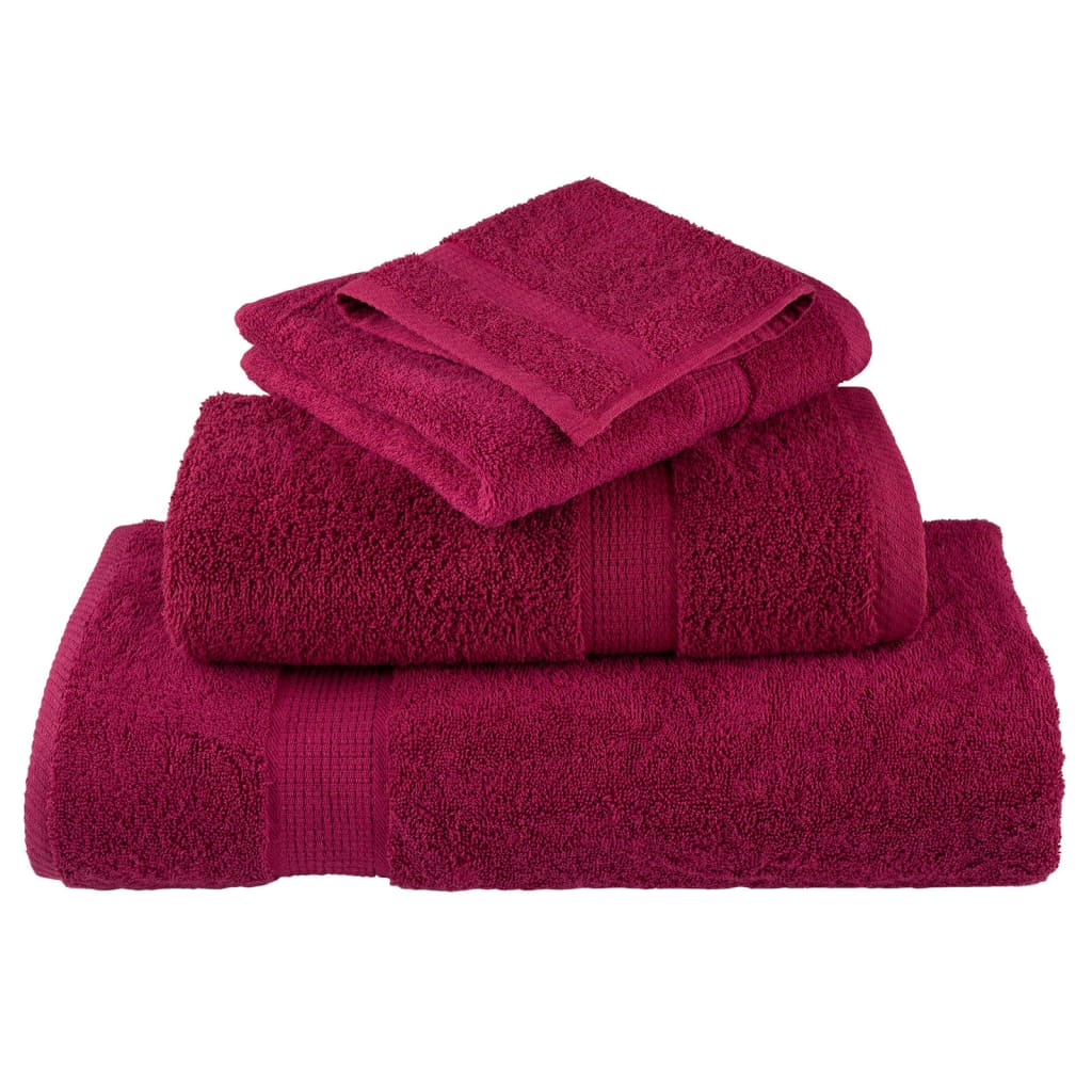 Serviettes invités Premium SOLUND 4 pces Bordeaux 30x50 cm 600 g/m²