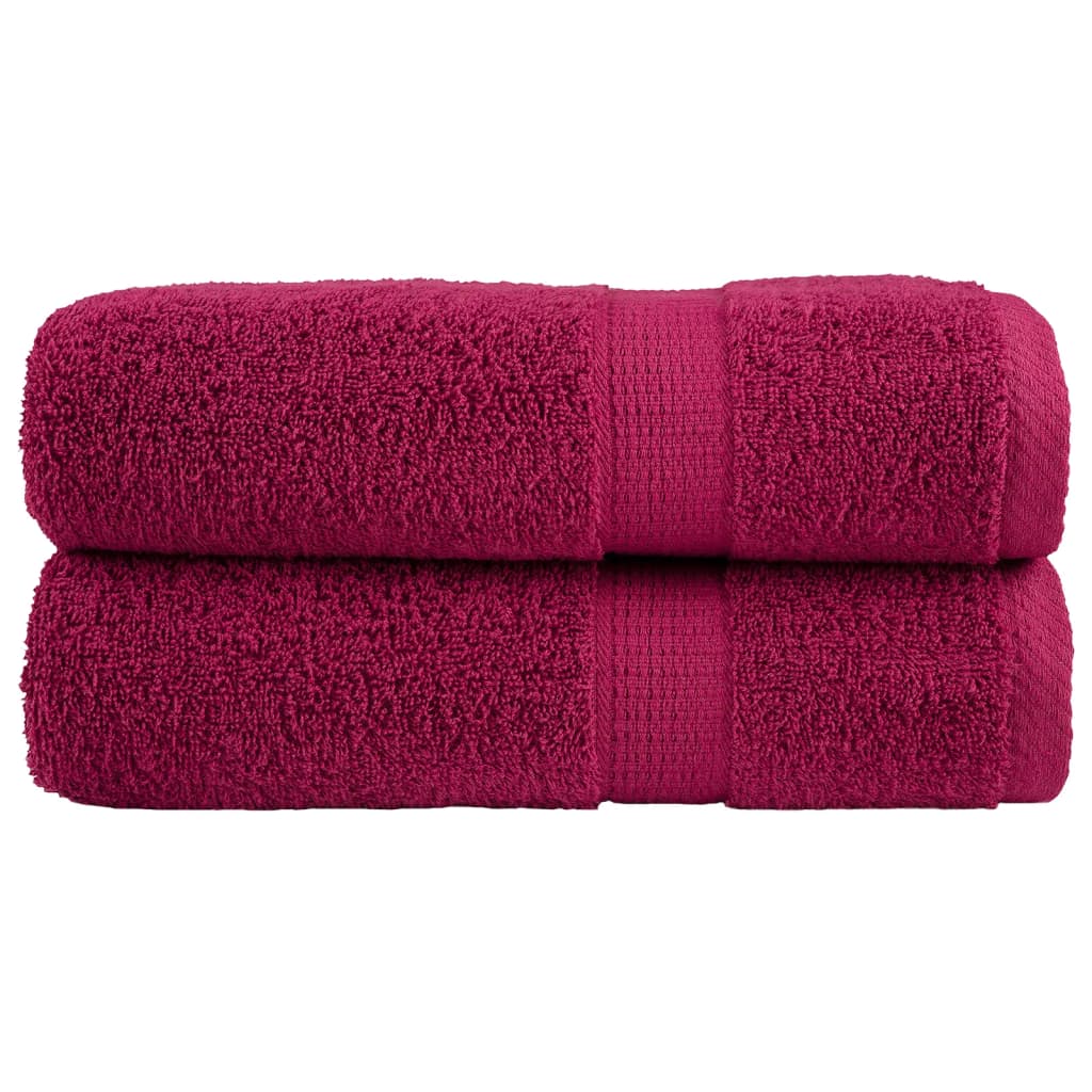 Premium Handtücher SOLUND 2 Stk. Bordeaux 50x100 cm 600 g/m²